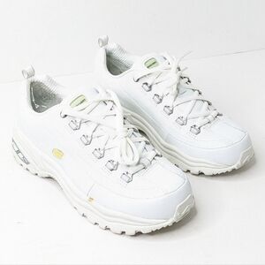 Skechers Premium Casual Sneakers, White, Women's 7 Extra Wide